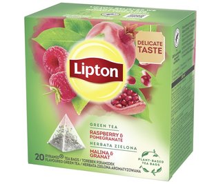 Чай зелений Lipton Raspberry&Pomegran 20 пак. (8712100637810) 000074343 фото