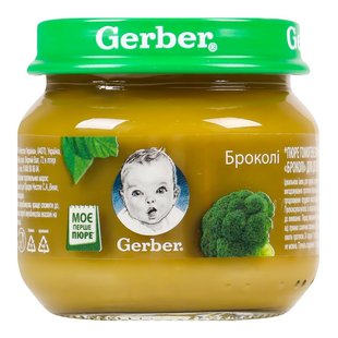 Пюре Gerber овочеве брокколі з 6 місяців 80 г (5900452078433) В00138259 фото