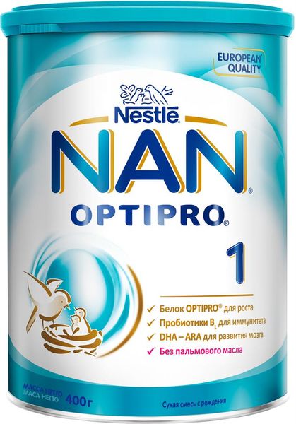 Смесь сухая молочная Nestle NAN 1 Optipro с олигосахаридом 2'FL для детей с рождения 400 г (7613032024918) В00312389 фото