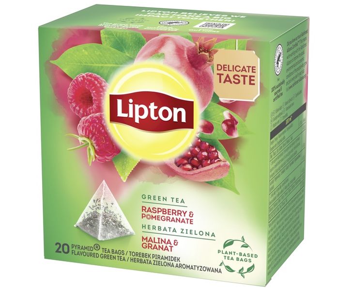 Чай зелений Lipton Raspberry&Pomegran 20 пак. (8712100637810) 000074343 фото