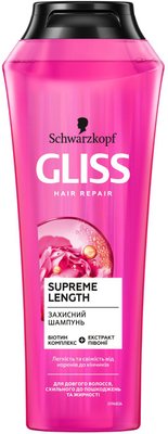 Шампунь Gliss Kur Supreme Length для довгого волосся, схильного до пошкоджень та жирності 250 мл (4045787436464) В00045959 фото