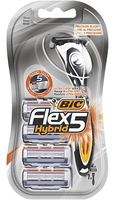 Бритва BIC Flex 5 Hybrid с 4 сменными кассетами (3086123471238) В00149095 фото