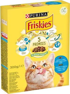 Сухой корм для кошек Purina Friskies со вкусом лосося и овощей 300 г. (7613031868063) 000018526 фото