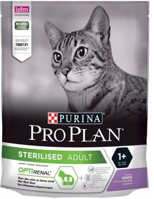 Сухий корм Purina Pro Plan Sterilised Adult з індичкою для стерилізованих котів 400 г (7613033564673) 000029944 фото