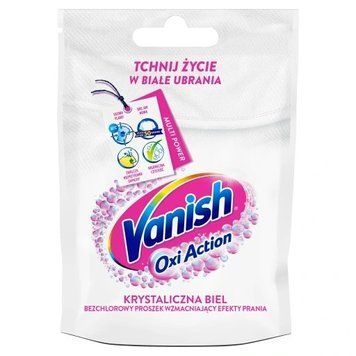 Пятновыводитель и отбеливатель порошкообразный для тканей Vanish Gold Oxi Action Хрустальное белье 30 г. (5900627063776) В00325346 фото