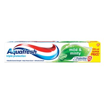 Зубна паста Aquafresh Потрійний захист освіжаюча - м'ятна 125 мл (5908311868447) В00282156 фото