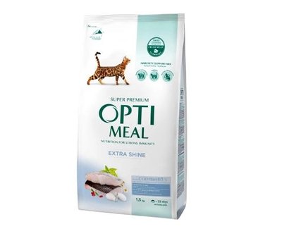 Сухий корм Optimeal для котів з високим вмістом тріски 1.5 кг (4820215369657) 000077158 фото