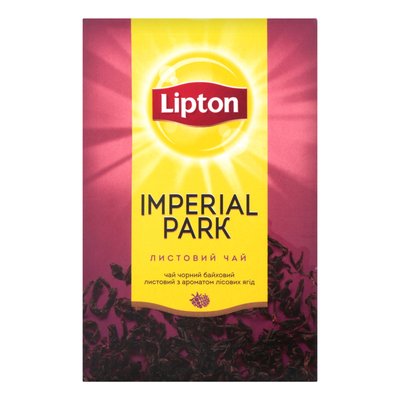 Чай Lipton Imperial Park Черный байховый листовой с ароматом лесных ягод 80 г (4823084201875) 000072162 фото