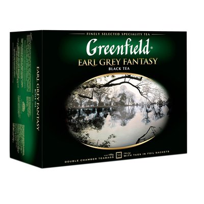 Чай Greenfield Earl Grey Fantasy Чорний пакетований 50 х 2 г (4823096806716) 000035113 фото