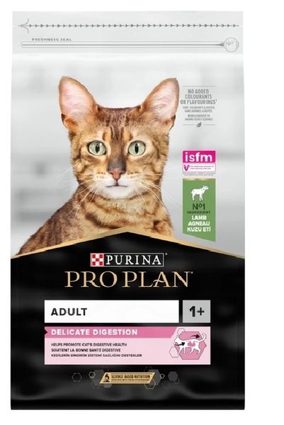 Сухой корм Purina Pro Plan Delicate Lamb для взрослых кошек со вкусом ягненка 10 кг (7613035846944) 000076422 фото