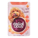 Влажный корм для собак Delickcious Полоски с лососем и морковью в крем-супе 85 г (4820269142053) 000080274 фото