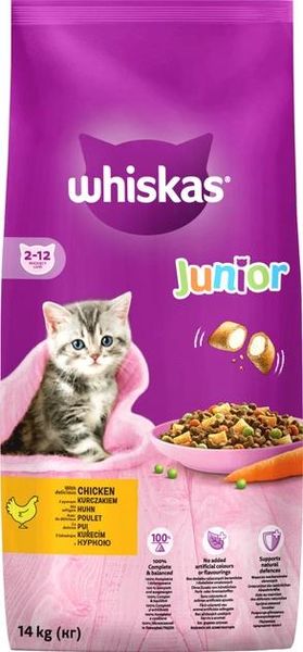 Сухой корм Whiskas для котят с курицей 14 кг (5900951014369) 000075878 фото