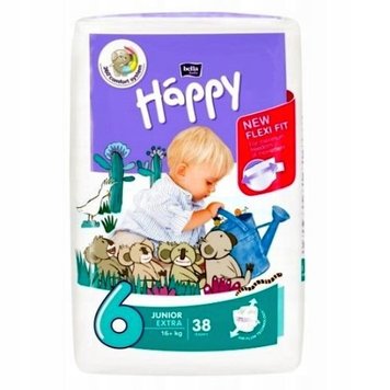 Подгузники детские Bella Baby Happy 6 Junior extra 16 кг+, 38 шт (5900516602918) В00292970 фото