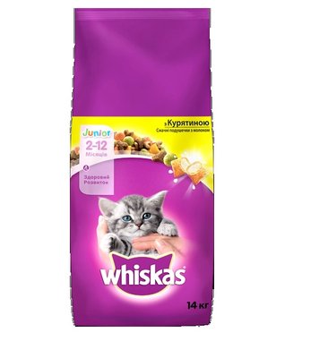 Сухий корм Whiskas для кошенят з куркою 14 кг (5900951014369) 000075878 фото