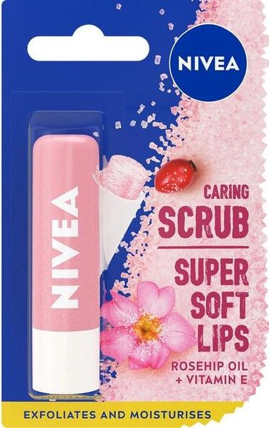 Скраб-бальзам для губ NIVEA с маслом шиповника 5.5 мл (4005900686602/4006000002170) В00304665 фото