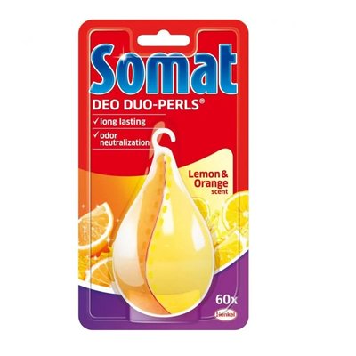 Ароматизатор для посудомоечной машины Somat Deo Duo-Pearls Lemon & Orange 17 г (9000101000436) В00031115 фото