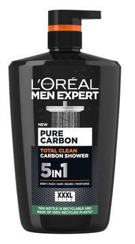Гель для душу L'Oreal Paris Men Expert 5in1 Total Clean 1 л (3600524121815) В00314001 фото
