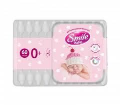 Ватні палички Smile Baby для дітей з обмежувачем 60 шт. (4823071613544) В00146789 фото