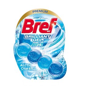 Туалетний блок для унітазу Bref Brilliant Gel Арктичний океан 42 г (9000101508598) В00318511 фото