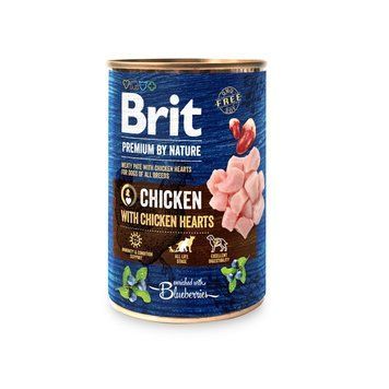 Корм влажный Brit Premium by Nature k консервы для собак с курицей и куриным сердцем 400 г (8595602561780) S1111159939 фото
