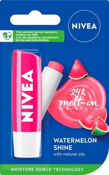 Бальзам для губ NIVEA Watermelon Shine Арбузное сияние 4.8 г/5.5 мл (4005808904365/4006000007861) В00282369 фото