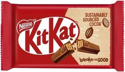 Упаковка батончиков KitKat 4-Finger молочный 41.5 г (7613035662728) 000078830 фото