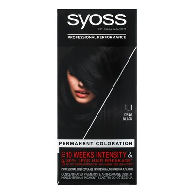 Фарба для волосся Syoss 1-1 Чорний 115 мл (9000100632669) В00097972 фото