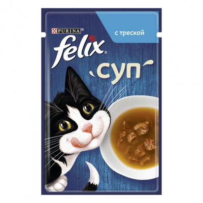 Влажный корм Purina Felix Soup Суп для котов из Трески 48 г. (7613036632393) 000074696 фото