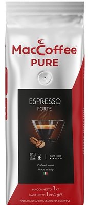 Кава натуральна смажена в зернах MacCoffee Pure Espresso Forte 1 кг (8887290146180) 000074627 фото