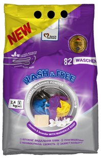 Порошок для стирки Wash&Free универсальный жасмин и лаванда с марсельским мылом 2400 г (4262396140890) В00302402 фото