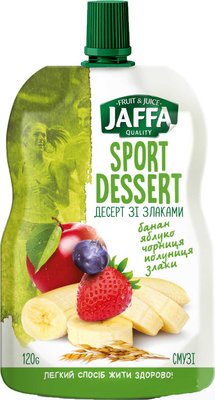 Смузі Jaffa Sport Dessert Банан-яблуко-чорниця-полуниця-злаки 120 г (4820192260305) 000026189 фото