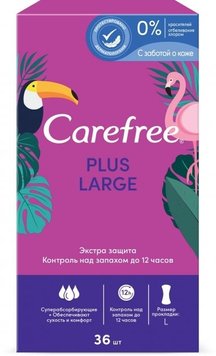 Щоденні гігієнічні прокладки Carefree Plus Large 36 шт.(3574661604787) В00196408 фото