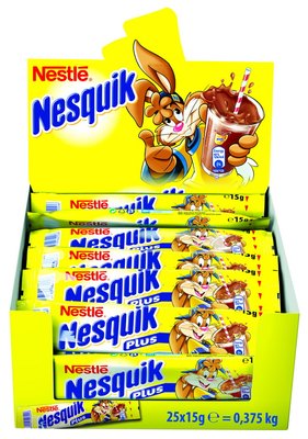 Какао-напій Nesquik шоколадно-молочний коктель Стік 28 х 13,5г (7613036624008) 000077656 фото