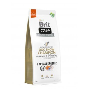 Корм сухой Brit Care Dog Hypoallergenic Dog Show Champion для выставочных собак с лососем и селедкой 12 кг (8595602559107) S1111173373 фото