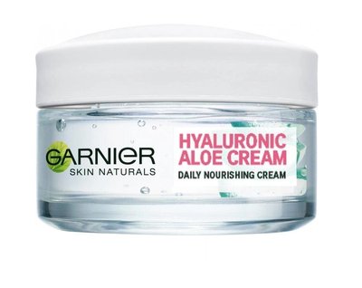 Гіалуроновий алое-крем Garnier Skin Naturals для сухої та чутливої шкіри зволожувальний 50 мл (3600542328609) В00098109 фото