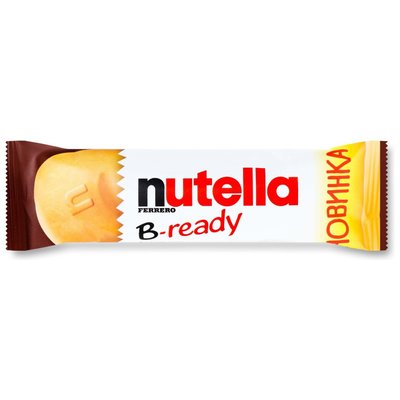 Батончик вафельний Nutella B-ready з начинкою з горіхової пасти з какао 22 г. (8000500224281) 000071676 фото