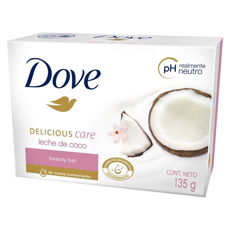 Крем-мило Dove Кокосове молочко і пелюстки жасмину 135 г (7891150044630) В00356861_U фото