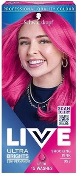 Фарба для волосся Schwarzkopf Live Ultra Brights or Pastel 093 Шокуючий рожевий (9000101069990) В00315355 фото