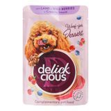 Вологий корм для собак Delickcious Пластівці з ягнятиною та лісовими ягодами у вершковому соусі 80 г (4820269141858) 000080277 фото