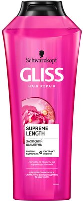 Шампунь Gliss Kur Supreme Length для довгого волосся, схильного до пошкоджень та жирності 400 мл (4045787436501) В00045958 фото