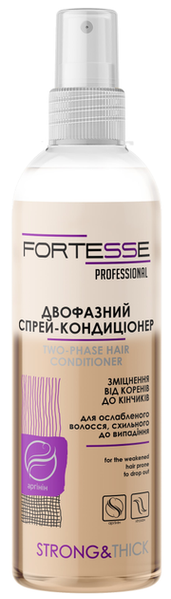 Укрепляющий двухфазный спрей-кондиционер Fortesse Pro Strong & Thick 250 мл (4823115501554) В00301962 фото