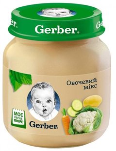 Пюре Gerber овощной микс с 6 месяцев 130 г (7613287348258) В00138414 фото