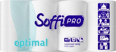 Туалетний папір Soffipro Optimal 16 рулонів (4820003833582) В00292902 фото