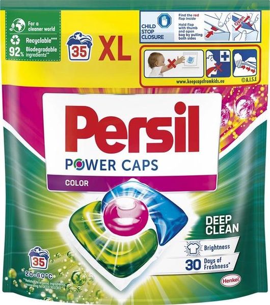 Капсули для прання Persil Power Caps Color Deep Clean 35 шт (9000101801958) В00314376 фото