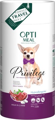 Сухий корм Optimeal Privilege корм для собак малих порід Ягнятина та рис.650г.(4820083906732) 000029370 фото