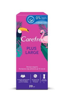 Щоденні гігієнічні прокладки Carefree Plus Large 20 шт.(3574661606248) В00310606 фото