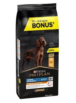 Сухой корм для взрослых собак Purina Pro Plan Large Athletic Adult с курицей 14+2.5 кг. (7613035118980) 000082209 фото