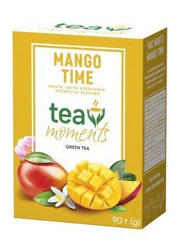 Чай зелений Tea Moments Mango Time зі смаком Манго Листовий 90 г. (4823118601749) 000084296 фото
