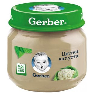 Пюре Gerber овочеве цвітна капуста з 6 місяців 80 г (5900452078662) В00139158 фото