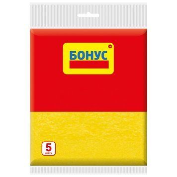 Салфетка Бонус вискозная 5 шт (4823071621242) В00148426 фото
